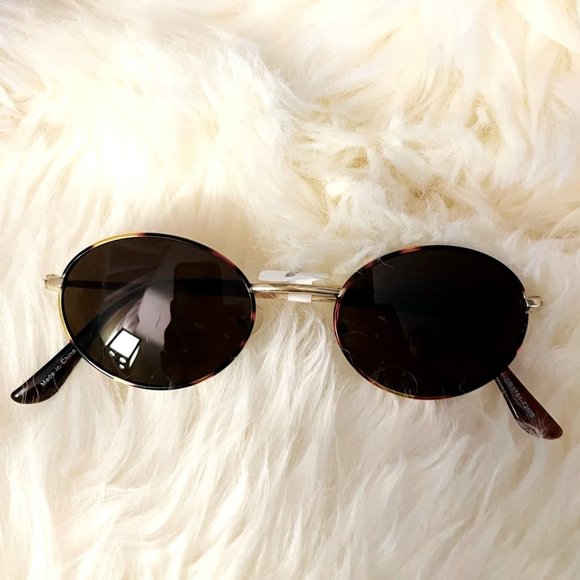 Urban Outfitters Accessories - URBAN OUTFITTERS OVAL METAL SUNGLASSES GOLD AND BROWN NEW WITH TAG